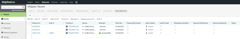 shipment grid