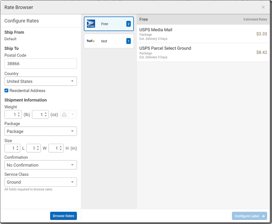 rate calc